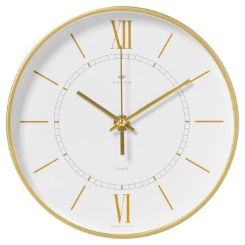 Часы настенные круг пластик d19,5см Классика корпус золотой Рубин (1/10)