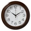 Часы настенные круг пластик d21 Классика корпус коричневый Рубин (1/10)