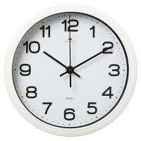 Часы настенные круг пластик d22 Классика корпус белый Рубин (1/10)