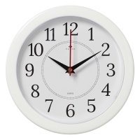 Часы настенные Рубин круг пластик 23*23 "Классика" корпус белый (1/10)