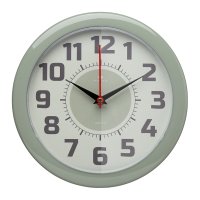 Часы настенные круг пластик d24,5 Классика корпус оливковый Рубин (1/10)