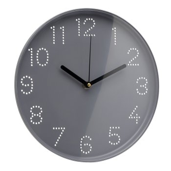 2520-002 (10) Часы настенные d=25см, корпус серый "Классика" Рубин