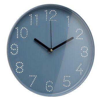 2520-005 (10) Часы настенные d=25см, корпус синий "Классика" Рубин