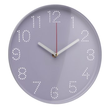 2520-004 (10) Часы настенные d=25см, корпус сиреневый "Классика" Рубин