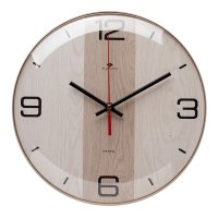 Часы настенные круг пластик d25 Классика основание бежевое Рубин (1/10)