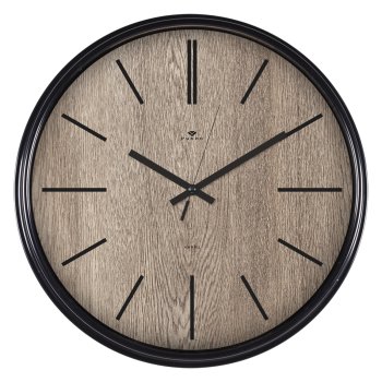 Часы настенные круг пластик d29 Классика корпус чёрный Рубин (1/10)