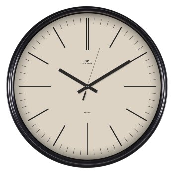 Часы настенные круг пластик d29 Классика корпус чёрный Рубин (1/10)