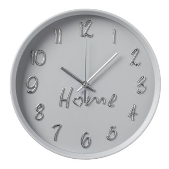 Часы настенные круг пластик d30 Home корпус серый Рубин (1/10)