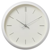 Часы настенные круг пластик d30 Классика корпус белый Рубин (1/10)