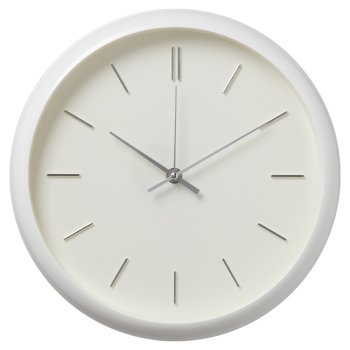 Часы настенные круг пластик d30 Классика корпус белый Рубин (1/10)