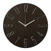 Часы настенные круг пластик d30 Классика корпус коричневый+серебро Рубин (1/10)