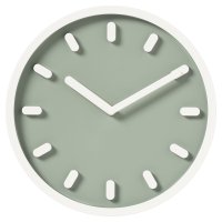 Часы настенные круг пластик d30 Классика корпус оливковый+белый Рубин (1/10)