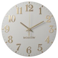 Часы настенные круг пластик d30 Классика корпус светло-бежевый Рубин (1/10)