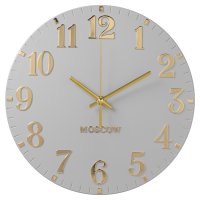 Часы настенные круг пластик d30 Классика корпус светло-серый Рубин (1/10)