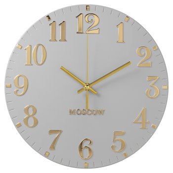 Часы настенные круг пластик d30 Классика корпус светло-серый Рубин (1/10)