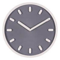 Часы настенные круг пластик d30 Классика корпус серый+белый Рубин (1/10)