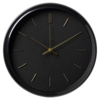 Часы настенные круг пластик d30 Классика корпус чёрный Рубин (1/10)