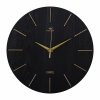 Часы настенные круг пластик d=30см Классика корпус золото+черный (10)*