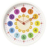 Часы настенные круг пластик d30 Обучающие корпус белый Рубин (1/10)