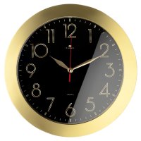 Часы настенные круг пластик d31 Классика корпус золотой Рубин (1/10)