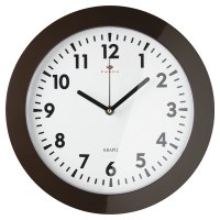 Часы настенные круг пластик d31 Классика корпус тёмно-коричневый Рубин (1/10)