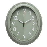 Часы настенные овал пластик 22,5*26,5 Легкость корпус оливковый Рубин (1/10)