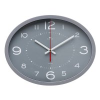 Часы настенные овал пластик 22,5*29 Классика корпус серый Рубин (1/10)