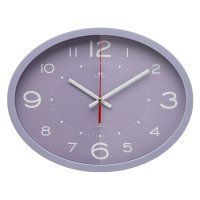 Часы настенные овал пластик 22,5*29 Классика корпус сиреневый (10)
