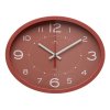 Часы настенные овал пластик 22,5*29 Классика корпус красный (10)