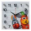 Часы настенные 21 Beк квадрат стекло 25*25 "Забавные зверюшки" (1/10)
