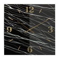 Часы настенные квадрат стекло 37,7*37,7 Классика открытая стрелка Рубин (1/5)