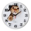 Часы настенные круг стекло d30 Кот в бумаге Рубин (1/10)
