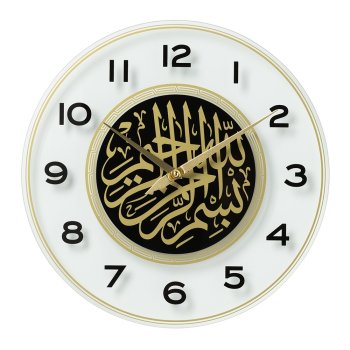 Часы настенные круг стекло d39 Мусульманские открытая стрелка Рубин (1/5)