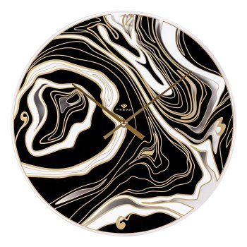 Часы настенные круг стекло d39 Роспись открытая стрелка Рубин (1/5)