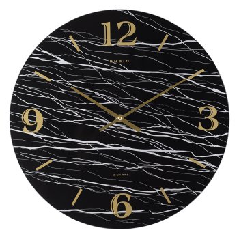 Часы настенные круг стекло d39 Текстура камня открытая стрелка Рубин (1/5)