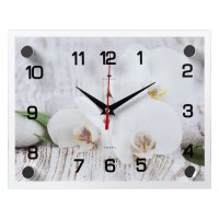 Часы настенные 21 Век стекло 20*26 "Спа. Белые орхидеи" (1/10)