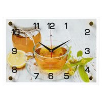 Часы настенные 21 Век стекло 25*35 "Медовый чай" (1/10)
