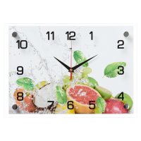 Часы настенные 21 Век стекло 25*35 Фрукты (1/10)*
