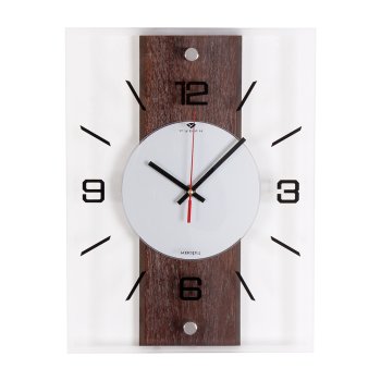 Часы настенные стекло 29*37 Рубин МДФ Палисандр (5)