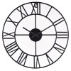 4022-001 (5)  Часы настенные из металла, d=40 см, черный "Лофт"