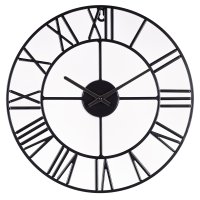 4022-001 (5)  Часы настенные из металла, d=40 см, черный "Лофт"