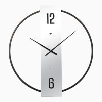 Часы настенные Рубин круг металл+зеркало d50 Отражение 1 открытая стрелка чёрный (1/3)