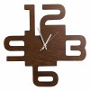 Часы настенные дерево МДФ 38*38 Wood открытые стрелки венге (1/10)
