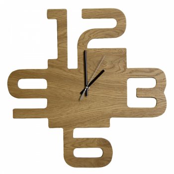 Часы настенные дерево МДФ 38*38 Wood открытые стрелки ясень (1/10)
