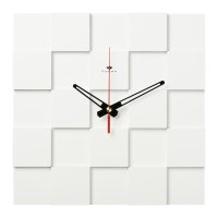 Часы настенные квадрат МДФ 29*29 корпус белый Мозаика 1 Рубин (1/10)