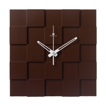 Часы настенные квадрат МДФ 29*29 корпус коричневый Мозаика 2 Рубин (1/10)