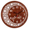 Часы настенные круг дерево d35 Мусульманские корпус коричневый открытая стрелка Рубин (1/10)