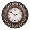 Часы настенные Рубин круг пластик 30*30 "Классика" корпус черный с бронзой (1/10)