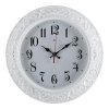 Часы настенные круг с узором пластик d39,5 Классика корпус белый Рубин (1/5)