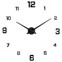 Часы настенные модульные 3D d60-120 арабские цифры цвет чёрный Рубин (1/10)